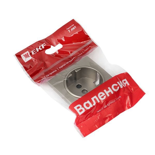  Панель лицевая Валенсия для розетки 1-м 16А защ. шторки с заземл. кашемир PROxima EKF ESR16-L-028-40 фото в каталоге от BTSprom.by