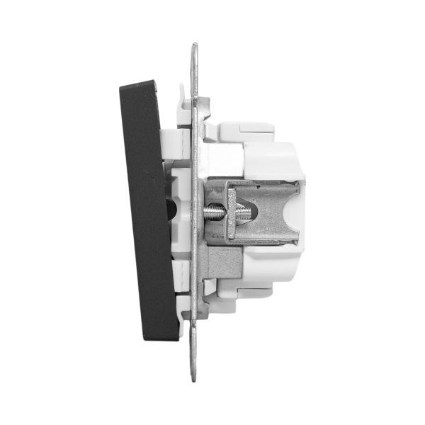  Выключатель 2-кл. СП Эпика с подсветкой механизм черн. EKF UP1-SWB-24 фото в каталоге от BTSprom.by