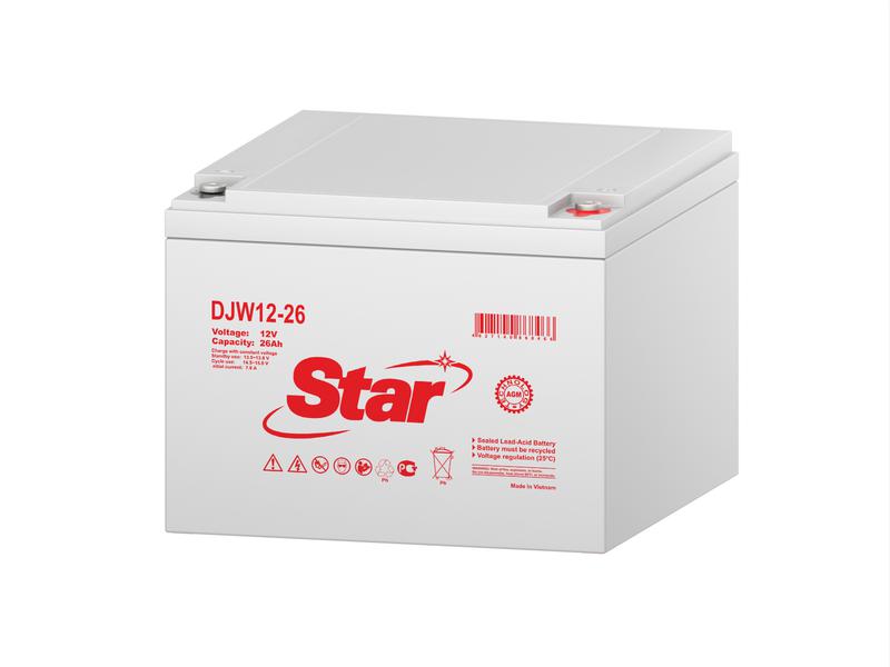 аккумулятор 12в 26а.ч star djw12-26 от BTSprom.by