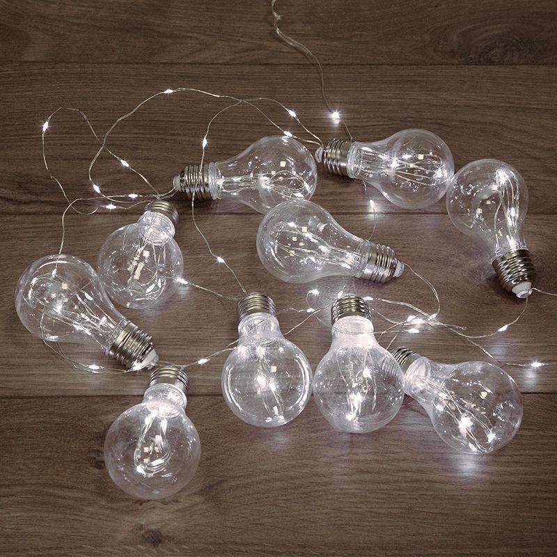 гирлянда светодиодная "ретро-лампы" 3м 100led тепл. бел. 1.5вт ip20 элементы питания 3хaa (не в компл.) neon-night 303-095 от BTSprom.by