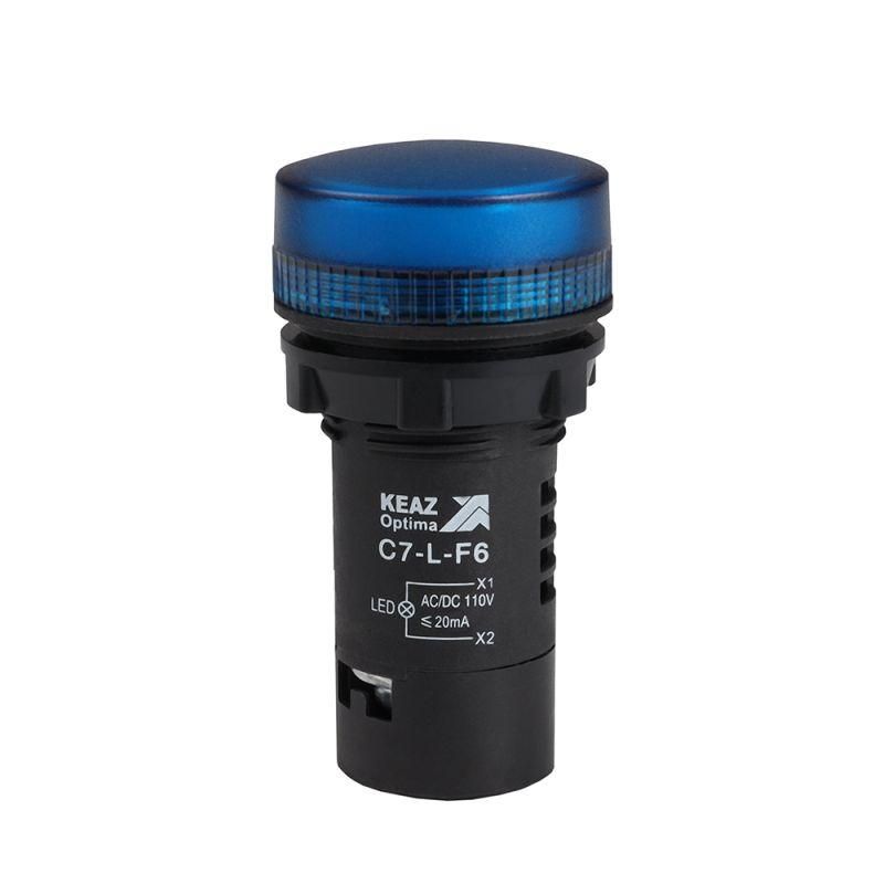 лампа светодиодная optisignal compact d22 с7-l-f6 син. 110в ac/dc xb7ev06gp кэаз 362157 от BTSprom.by