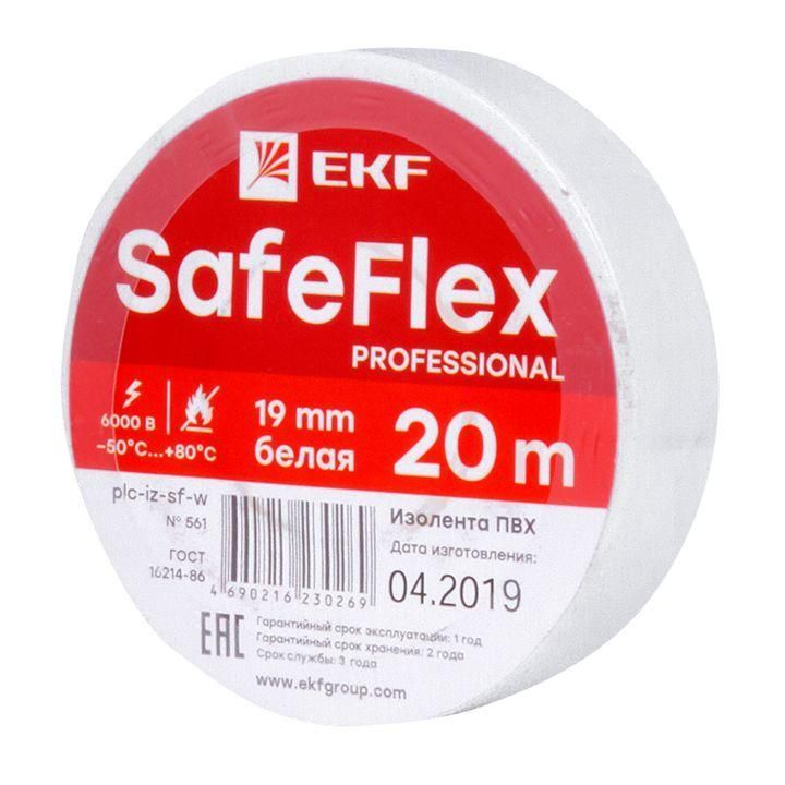 изолента пвх 19мм (рул.20м) бел. safeflex ekf plc-iz-sf-w от BTSprom.by