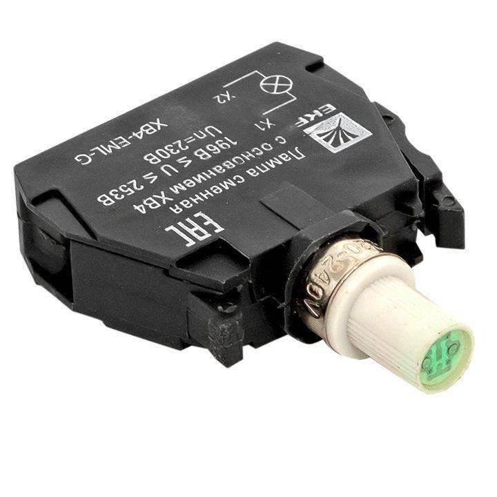  Лампа сменная с основанием XB4 зел. 230В PROxima EKF XB4-EML-G фото в каталоге от BTSprom.by