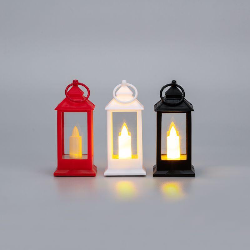  Набор из 3 фонарей со свечкой 5.5х5.5х12.5см тепл. бел. 3хLR1130 корпус бел. красн. черн. Neon-Night 513-020 фото в каталоге от BTSprom.by