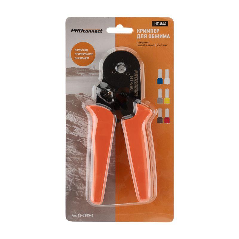  Кримпер HT-866 для обжима штыревых наконечников 0.25-6.0кв.мм PROCONNECT 12-3205-4 фото в каталоге от BTSprom.by