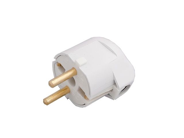 вилка угловая (с/з, 16а, 250в) белая, bylectrica в16-242 от BTSprom.by