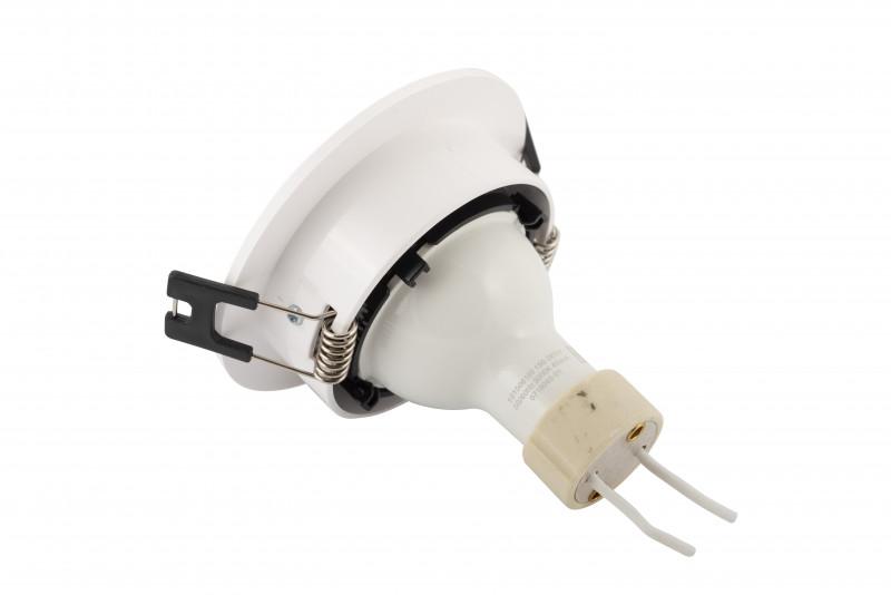  Светильник встраиваемый IP20 10Вт GU5.3 LED бел./черн. пластик DENKIRS DK3020-WB фото в каталоге от BTSprom.by