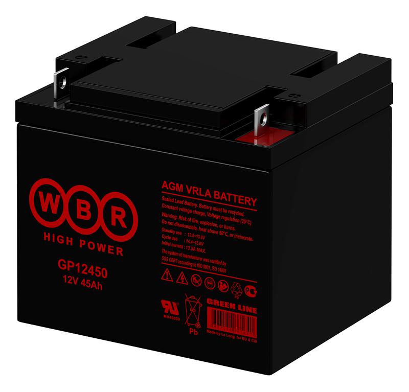  Аккумулятор 12В 45А.ч WBR GP12450 WBR фото в каталоге от BTSprom.by