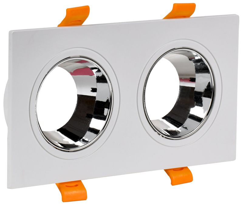 светильник 4108 встраиваемый поворотный 2хgu10 бел./хром пласт. iek lt-uvb0-4108-gu10-2-k23 от BTSprom.by