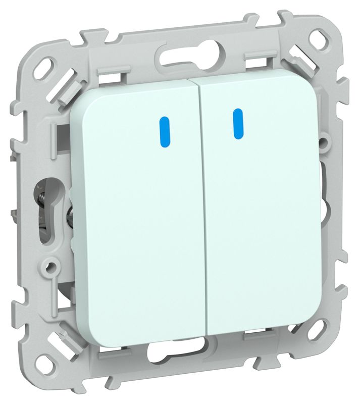 выключатель 2-кл. сп flite вс12-1-1-флхл 10а с индикацией механизм холод. лед iek fi-v20-1-10-1-k94 от BTSprom.by