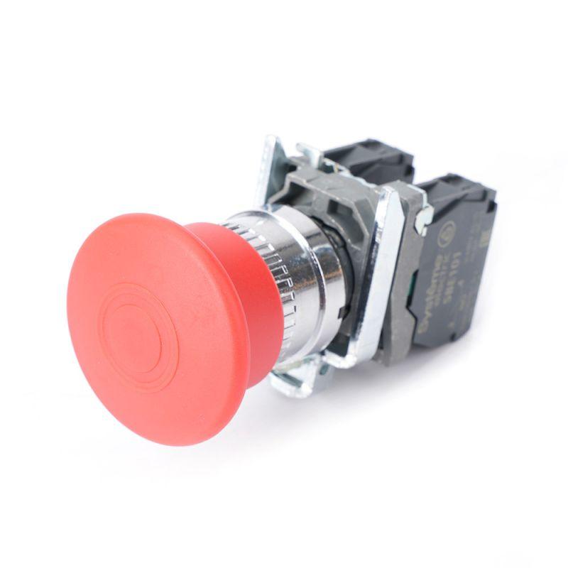 кнопка аварийного останова sb4 в сборе 22мм 40мм тяни-толкай металл 1но+1нз se sb4bt845 от BTSprom.by
