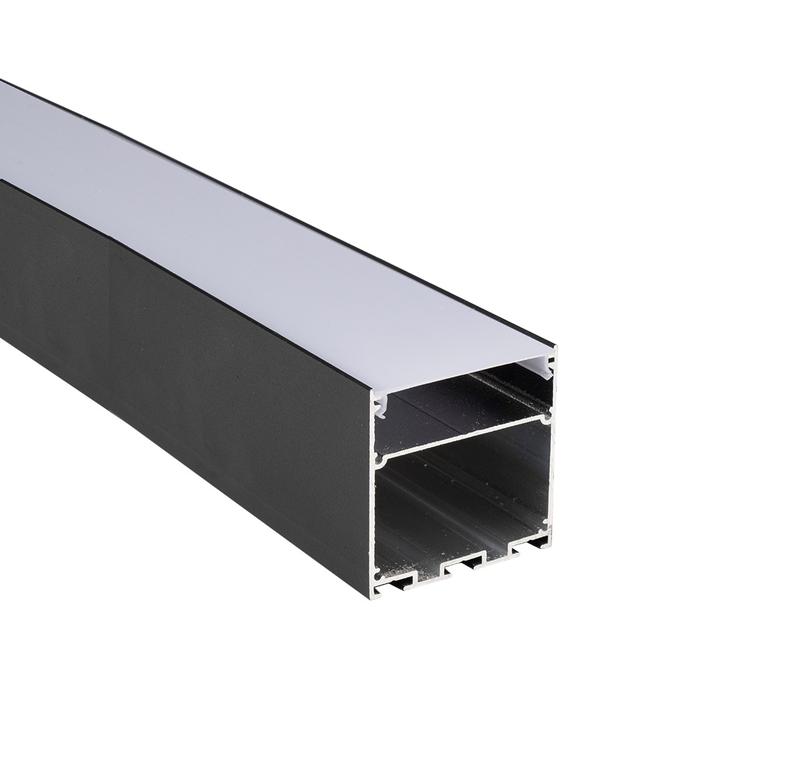 профиль накладной pal 5050-black (компл. 2м 2 глухих заглушки рассеиватель матов. 4клипсы крепеж. 2подвеса по 1м) pro jazzway 5058897 от BTSprom.by