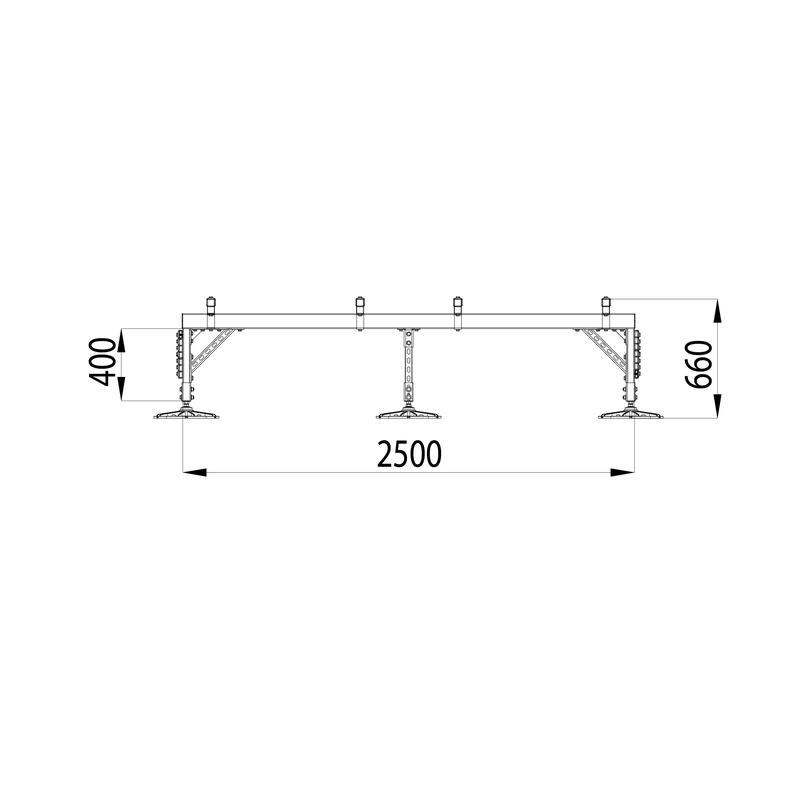 Конструкция опорная для установки оборудования TECHNORAPTOR FOOT 2500х6000 HD КМ TR0260 фото в каталоге от BTSprom.by
