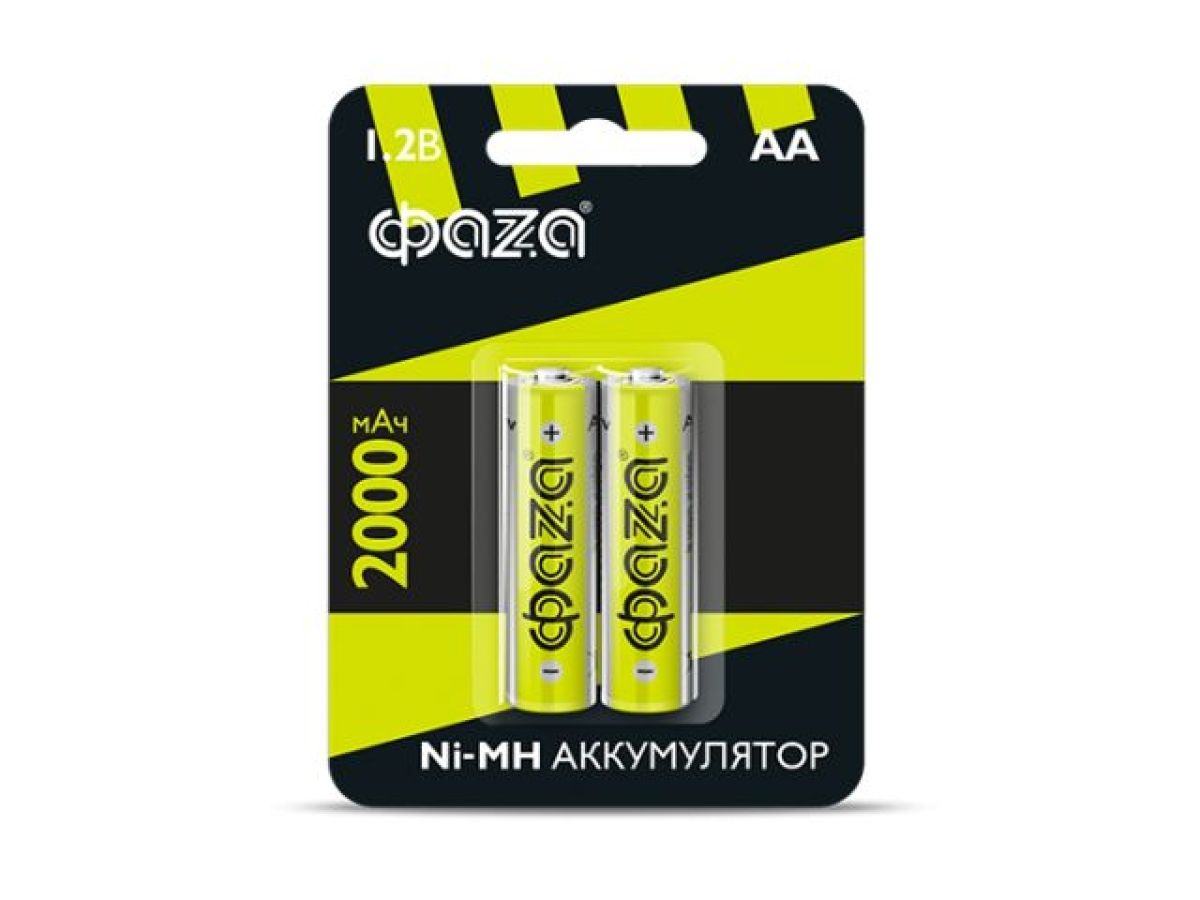  Аккумулятор AA 2000 мАч 1.2В, блистер 2шт. ФАZA (ФАZА) 5002975 фото в каталоге от BTSprom.by