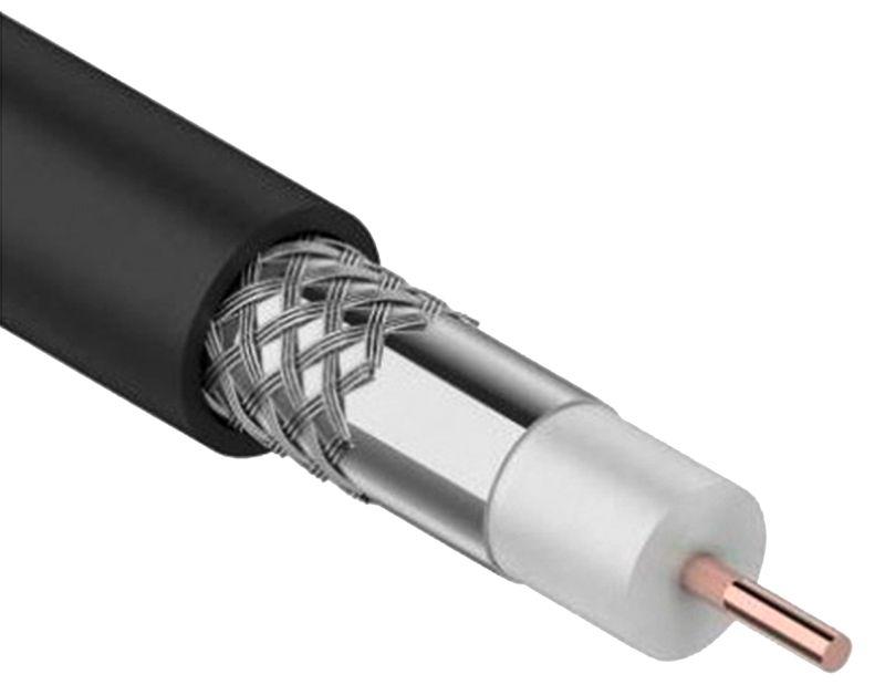 кабель коаксиальный rg11 ccs 75ом fpe pvc черн. (300м) generica cc1-r1f1-119-300-g от BTSprom.by