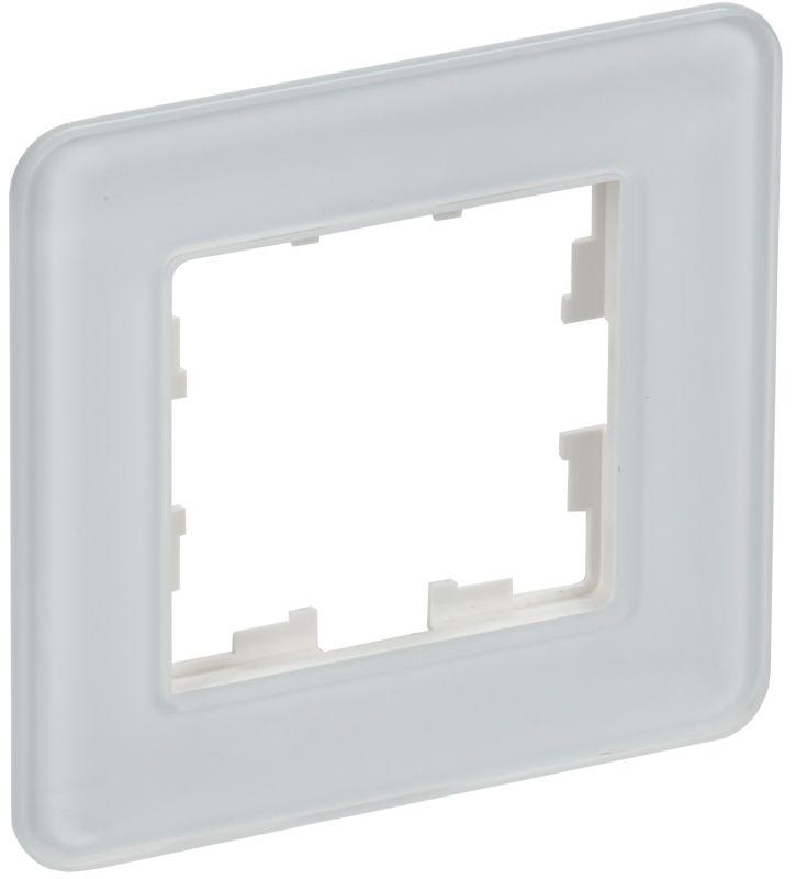 рамка 1-м brite ру-1-2-бр стекло бел. re iek br-m12-g-41-k01 от BTSprom.by