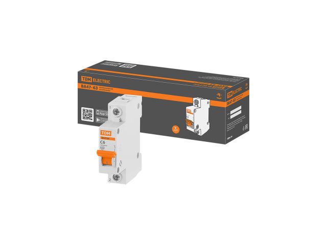 авт. выкл.ва47-63 1р  6а 4,5ка х-ка с tdm sq0218-0001 от BTSprom.by
