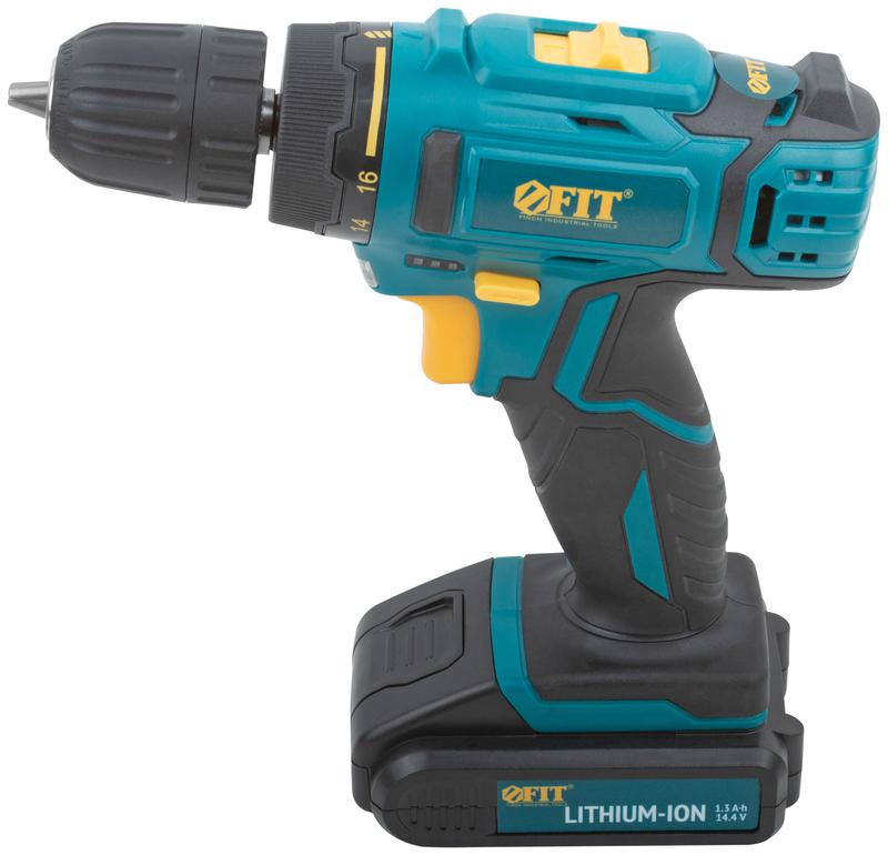  Дрель-шуруповерт аккумуляторная 14.4В 0-400/1450об/мин 23Нм 1 (Li-Ion) 1.3А.ч FIT 80187 фото в каталоге от BTSprom.by