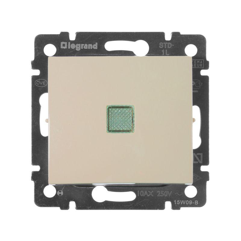 переключатель проходной 1-кл. сп valena 16а ip31 250в с зел. подсветкой механизм сл. кость iek 774103 от BTSprom.by