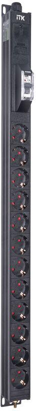 блок распределения питания base pdu pv0111 18u 1ф 16а 12schuko 2.6м schuko itk bs-pv12-12d-11 от BTSprom.by