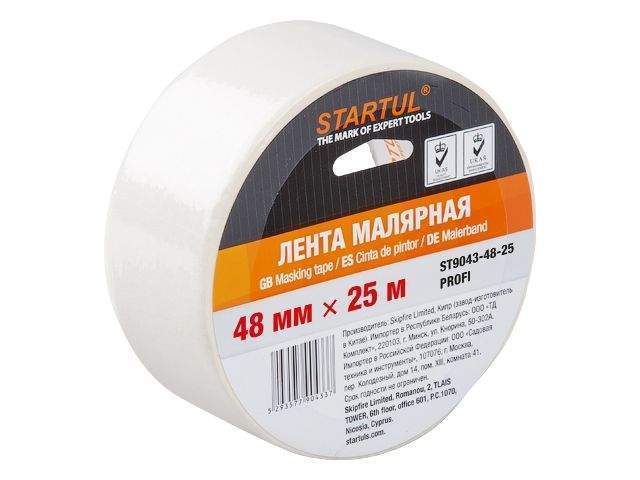 лента малярная 48ммх25м startul profi (st9043-48-25), белая от BTSprom.by