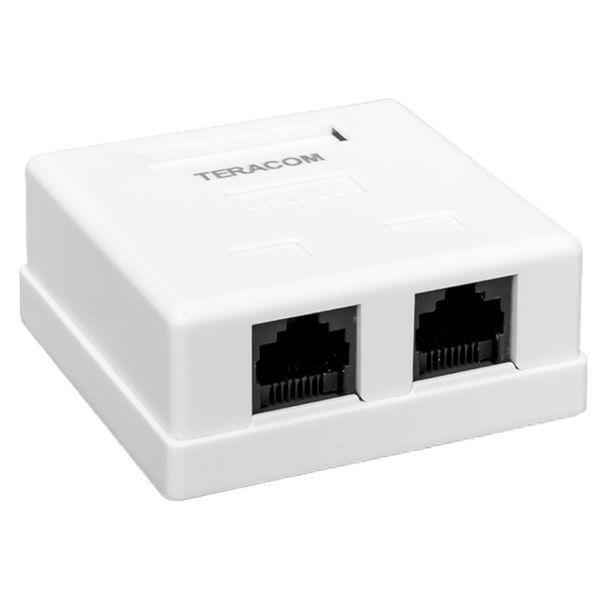 розетка настенная teracom кат.5e неэкранированная 2 порта rj-45 dual idc бел. ekf trc-wbox-2rj45-5eutp-wh от BTSprom.by