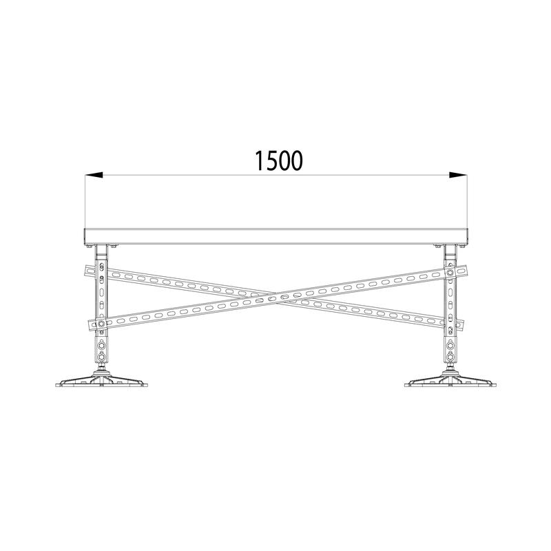  Конструкция опорная для установки оборудования TECHNORAPTOR FOOT 1500х1500 тип 2 HD КМ TR0232 фото в каталоге от BTSprom.by