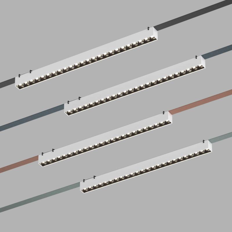  Светильник для трека-ремня Belty Grill 24Вт 4000К IP20 48В DC 642х40х45мм RA90 24град. со светодиодом алюм. бел. с черн. DENKIRS 723166 фото в каталоге от BTSprom.by