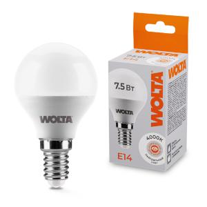 лампа светодиодная 7.5вт 4000к e14 wolta 25s45gl7.5e14 от BTSprom.by
