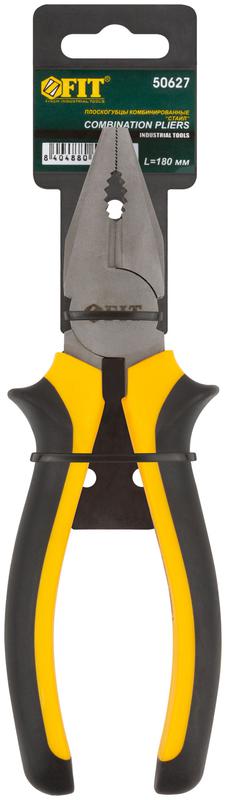  Плоскогубцы комбинированные "Стайл" мягкие прорезин. ручки молибденовое покрытие 180мм FIT 50627 фото в каталоге от BTSprom.by