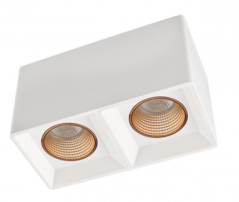 светильник 10вт gu5.3 ip20 led накладной пластик бел./бронз. denkirs 654434 от BTSprom.by