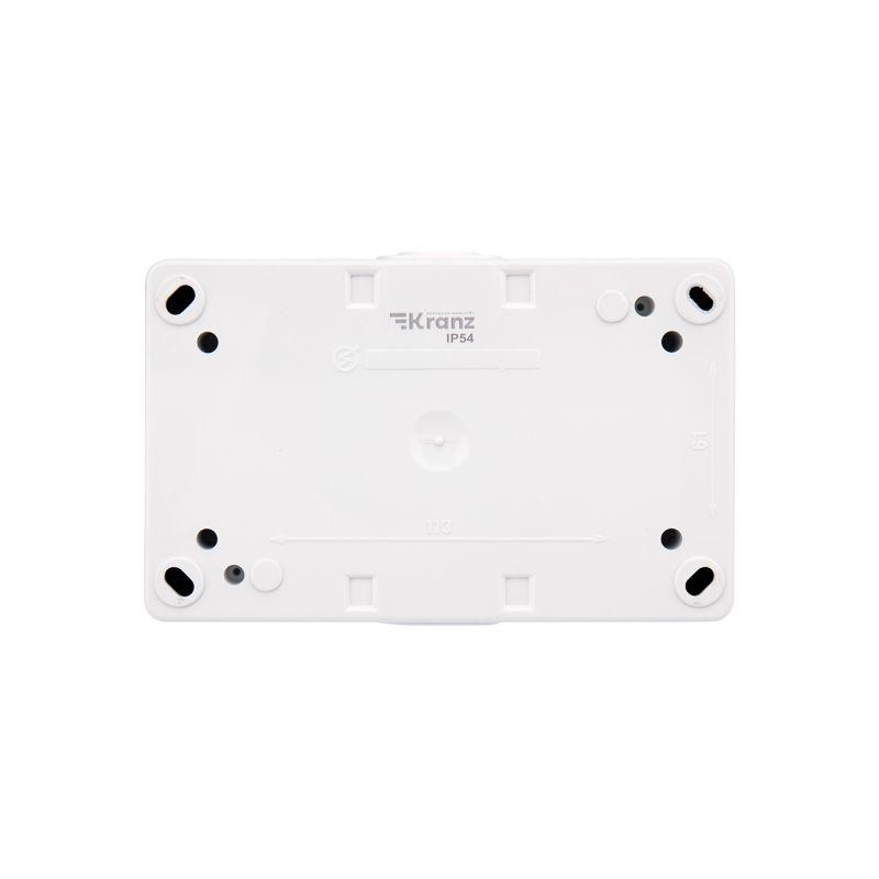  Блок розеток 2-м ОП INDUSTRIAL IP54 горизонт. с заземл. бел. Kranz KR-78-0805 фото в каталоге от BTSprom.by