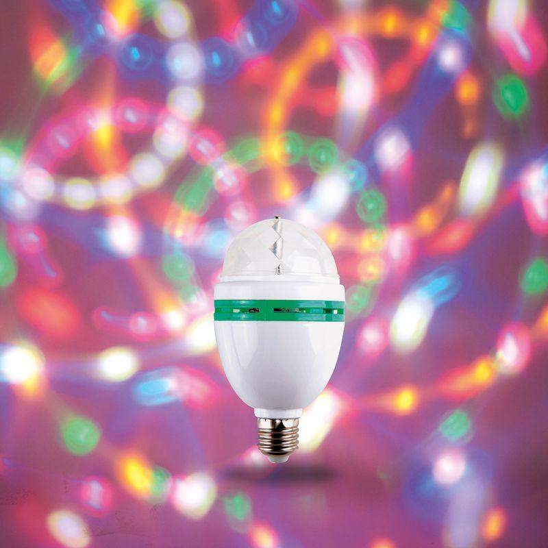  Лампа светодиодная "Диско" 6Вт 3LED RGB E27 230В IP20 80х80х195мм Neon-Night 601-253 фото в каталоге от BTSprom.by