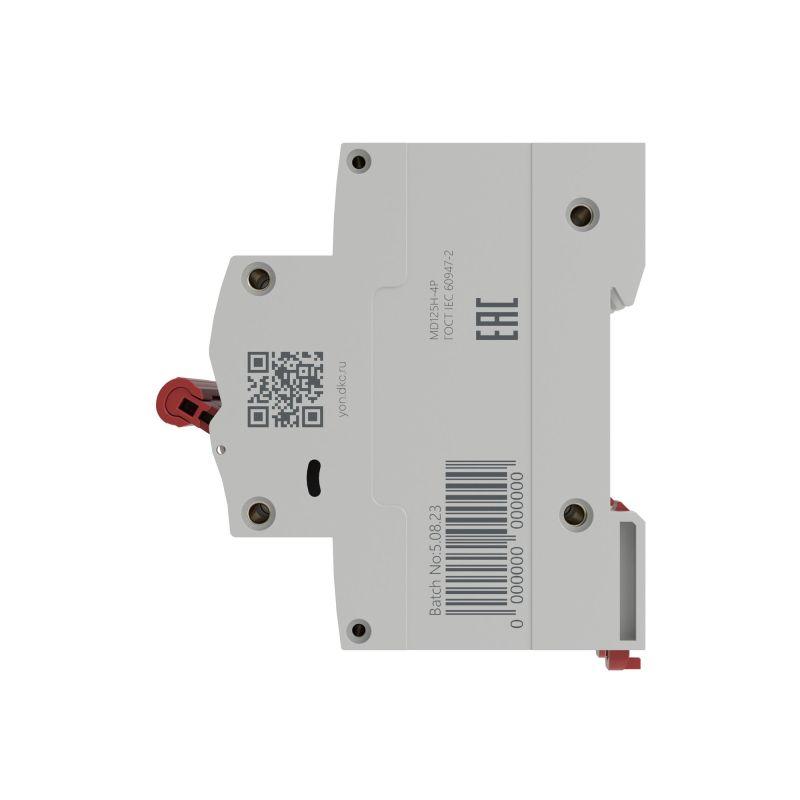  Выключатель автоматический модульный max типа MD125H 10кА 4п D 63А YON MD125H-4PD63 фото в каталоге от BTSprom.by