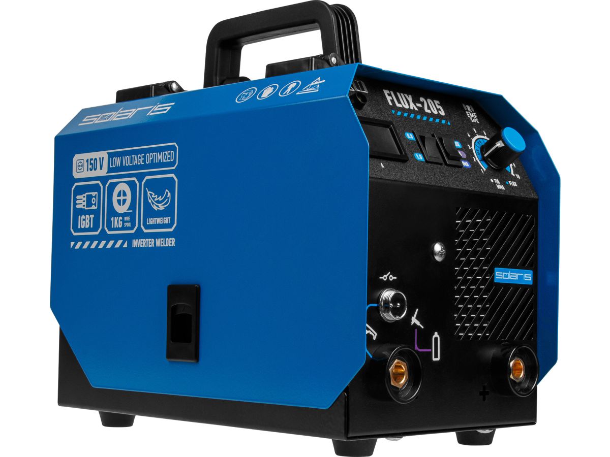 полуавтомат сварочный solaris flux-205 (230в, 20-180 а, 20,5 в / 80 в / 62 в, flux/mma/tig lift, байонетный разъем, без газа) sl5712-2 от BTSprom.by
