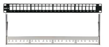 патч-панель 19дюйм наборная ftp 1u 24 порта черн. eurolan 27f-00-24bl от BTSprom.by
