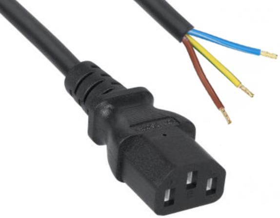 кабель питания пвс-вп 3х1.5 c13 - свободный конец 220/250в 10а 2.5м черн. filum fl-pc-c13-c2-2.5-bk от BTSprom.by