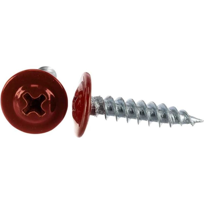 саморез 4.2х32 с прессшайбой острый цинк ral 3005 красн. (уп.100шт) промрукав pr08.9251 от BTSprom.by