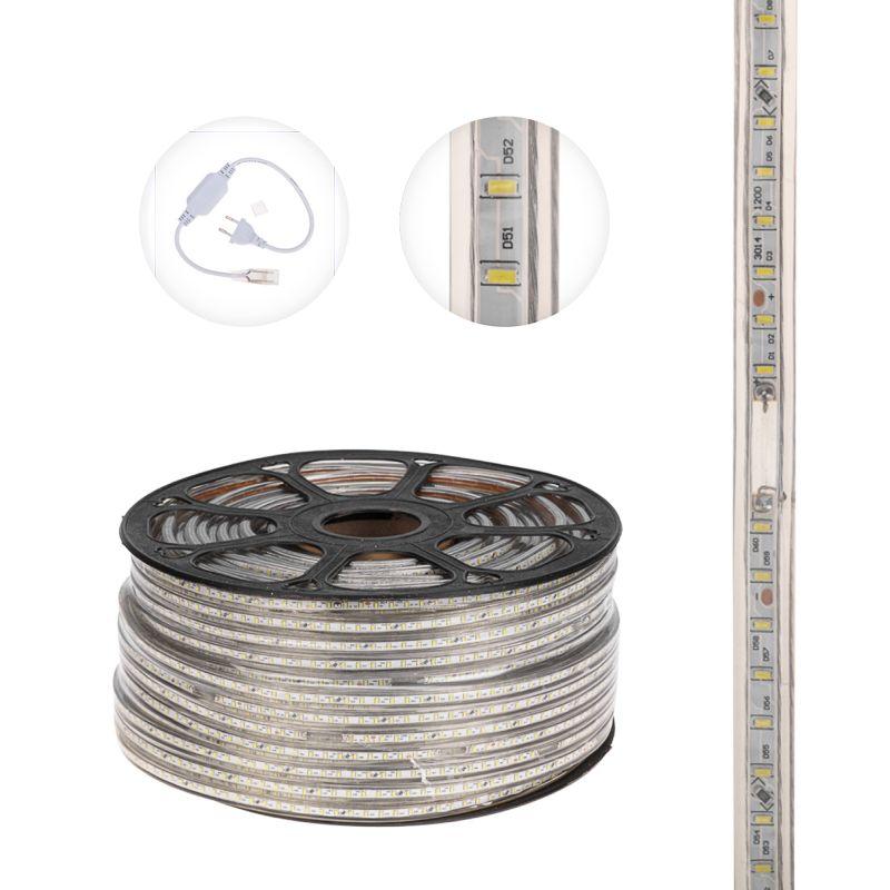  Лента светодиодная SMD3014 6х10.6мм 120LED/м 220В IP67 бел. (уп.100м) NEON-NIGHT 142-801 фото в каталоге от BTSprom.by
