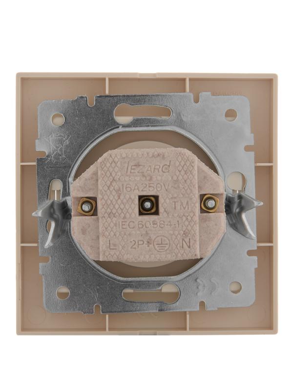  Розетка 1-м СП Rain 16А IP20 без заземл. керамика крем. LEZARD 703-0303-121 фото в каталоге от BTSprom.by