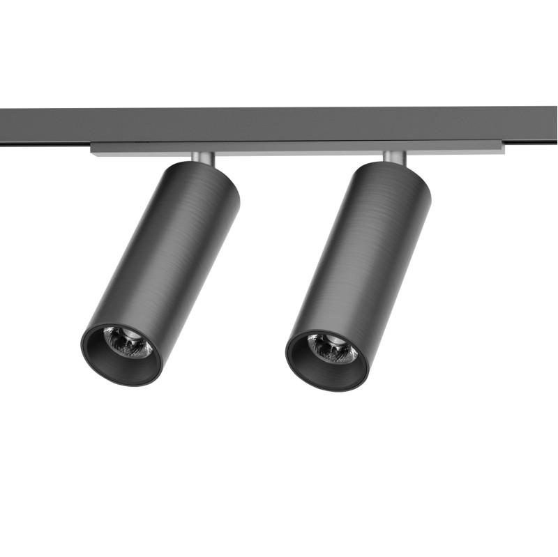 светильник для трека shine spot со светодиодом d35хh100 48в dc 8втх2 ra=90 3000к ip20 темный никель алюм. denkirs dk5742-dn от BTSprom.by