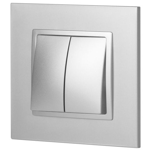  Переключатель 2-кл. СП Elegance 14-1106-03 10А IP20 250В 10AX механизм алюм. Эра Б0034245 фото в каталоге от BTSprom.by