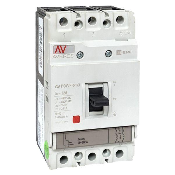 выключатель автоматический 3п 32а 35ка av power-1/3 tr averes ekf mccb-13-32-tr-av от BTSprom.by