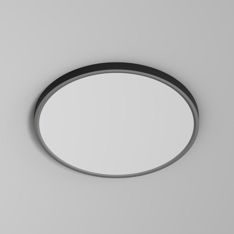  Светильник THIN 36Вт 3000К/4000К/6500К IP40 накладной переключатель цветовой температуры на корпусе полимер черн. DENKIRS 764387 фото в каталоге от BTSprom.by