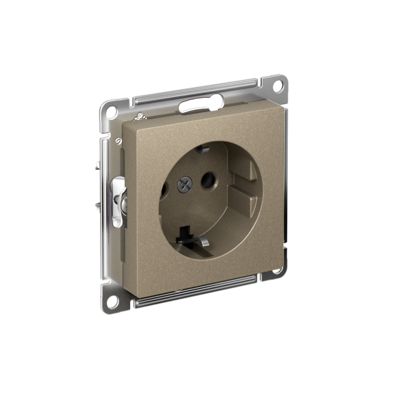 розетка atlasdesign 16а с заземл. быстрозажим. клем. механизм шампань se atn000543s от BTSprom.by