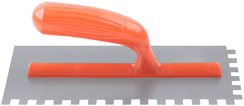  Гладилка зубчатая 280х130мм зуб 10х10мм пластик. ручка стальная КУРС 05139 фото в каталоге от BTSprom.by