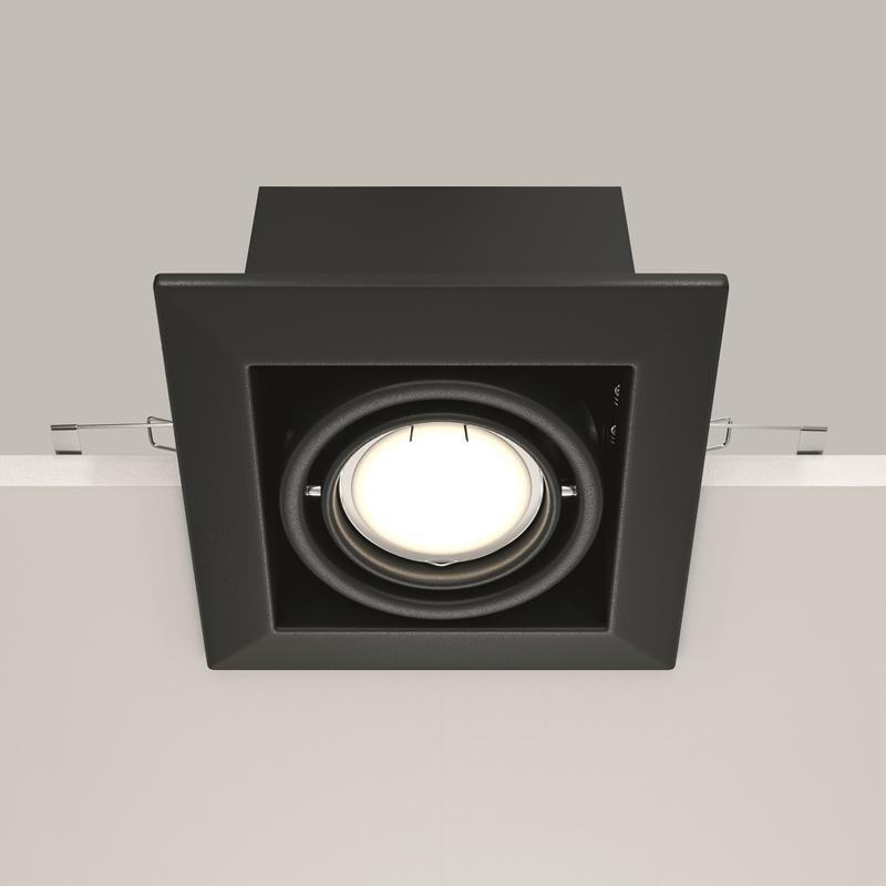  Светильник Metal Modern 1х10Вт GU10 встраив. Maytoni DL008-2-01-B фото в каталоге от BTSprom.by