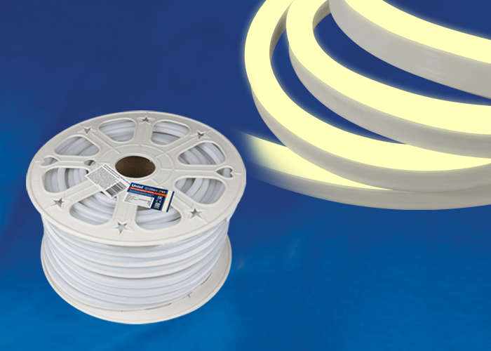 лента светодиодная uls-n21-2835-120led/m-8mm-ip67-220v-8w/m-50m-ww neon 8вт/м 120led/м тепл. бел. ip67 220в 8мм гибкая герметичная (уп.50м) uniel ul-00002925 от BTSprom.by