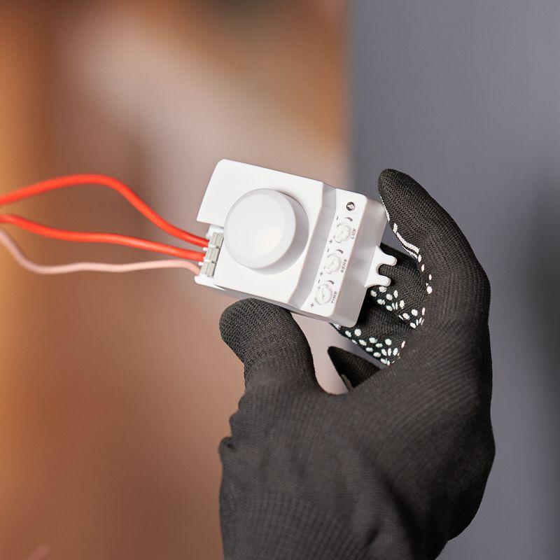  Датчик движения настенно-потолочный микроволновый ДДНПМ 01 180/360град. 1200Вт 3-2000Лк 3-6м 10-720сек 5.8ГГц Rexant 11-9218 фото в каталоге от BTSprom.by