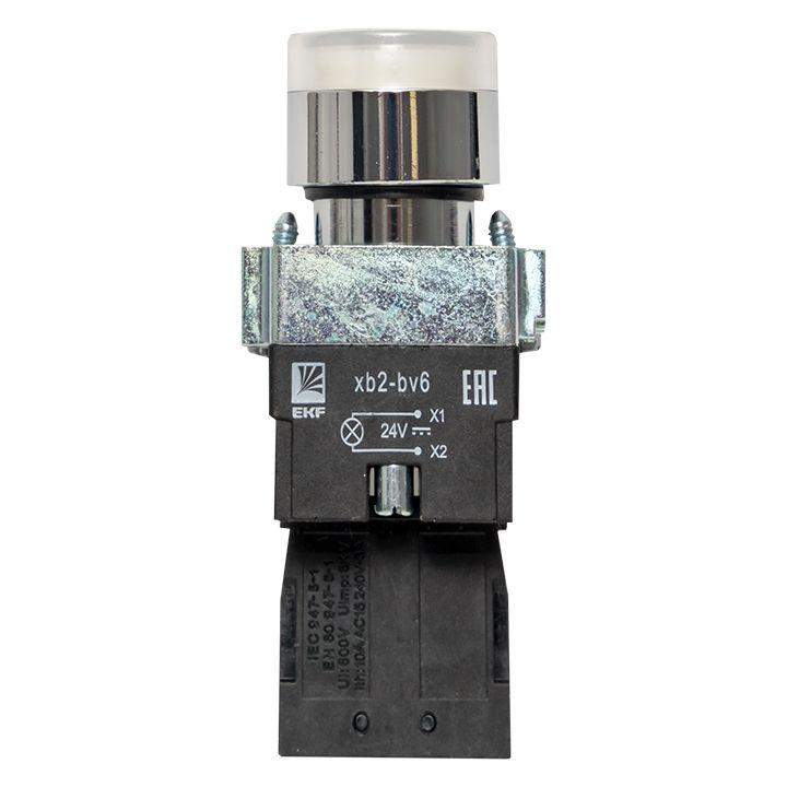  Кнопка BA21 с подсветкой 24В бел. NO PROxima EKF xb2-bw21-24 фото в каталоге от BTSprom.by